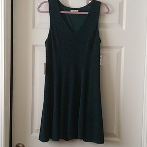 Emerald & black sparkle cocktail dress
